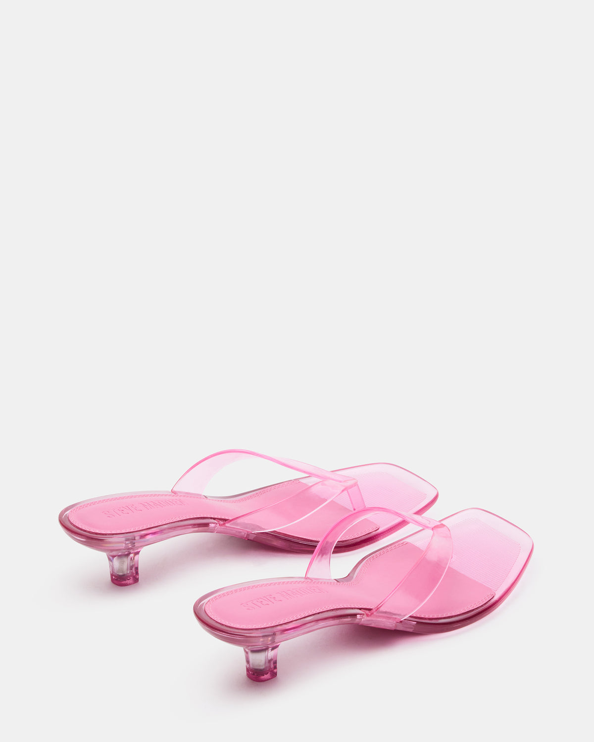 TRACIE Jelly Pink Thong Strap Women's Kitten Heel