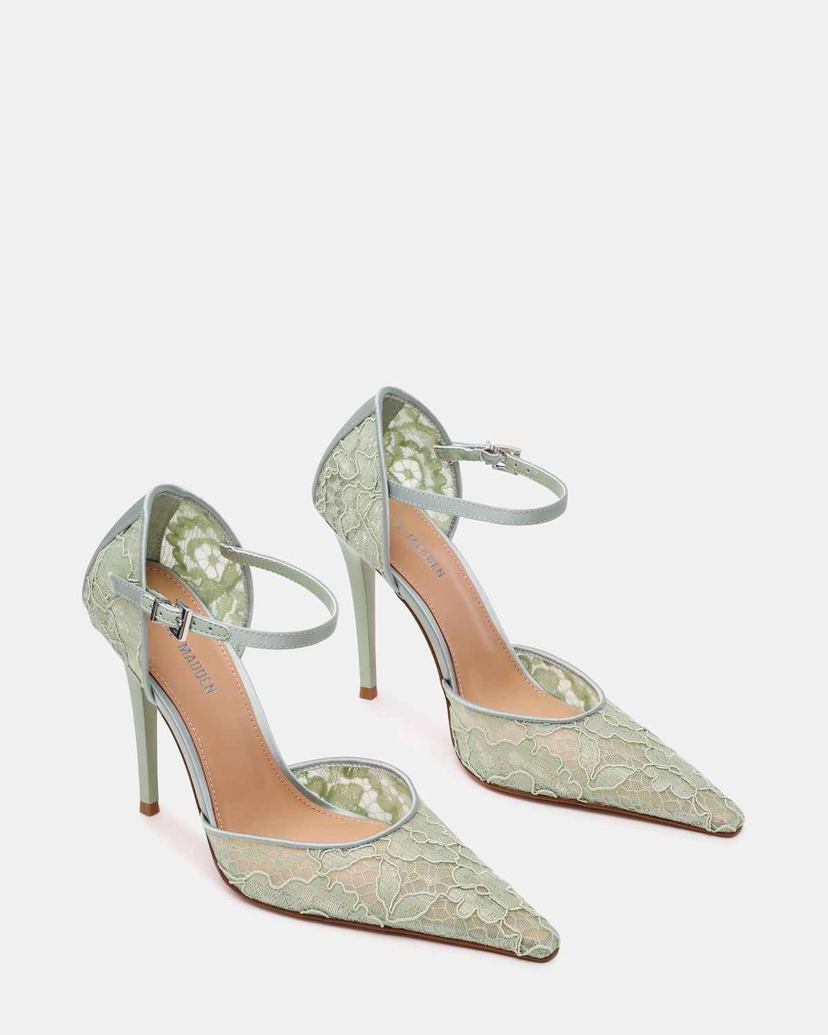 AVANT Pistachio Lace Pointed-Toe Stiletto Pump Women's Heel