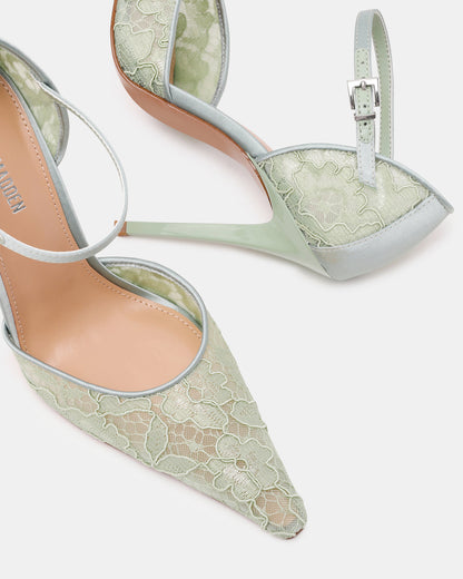 AVANT Pistachio Lace Pointed-Toe Stiletto Pump Women's Heel