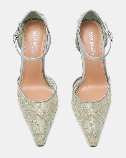 AVANT Pistachio Lace Pointed-Toe Stiletto Pump Women's Heel