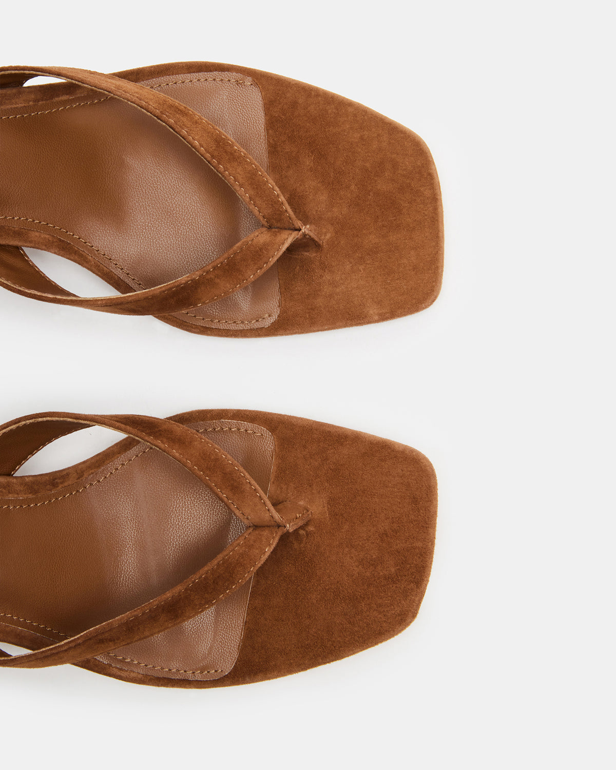 TRACIE Chestnut Suede Thong Strap Women's Kitten Heel