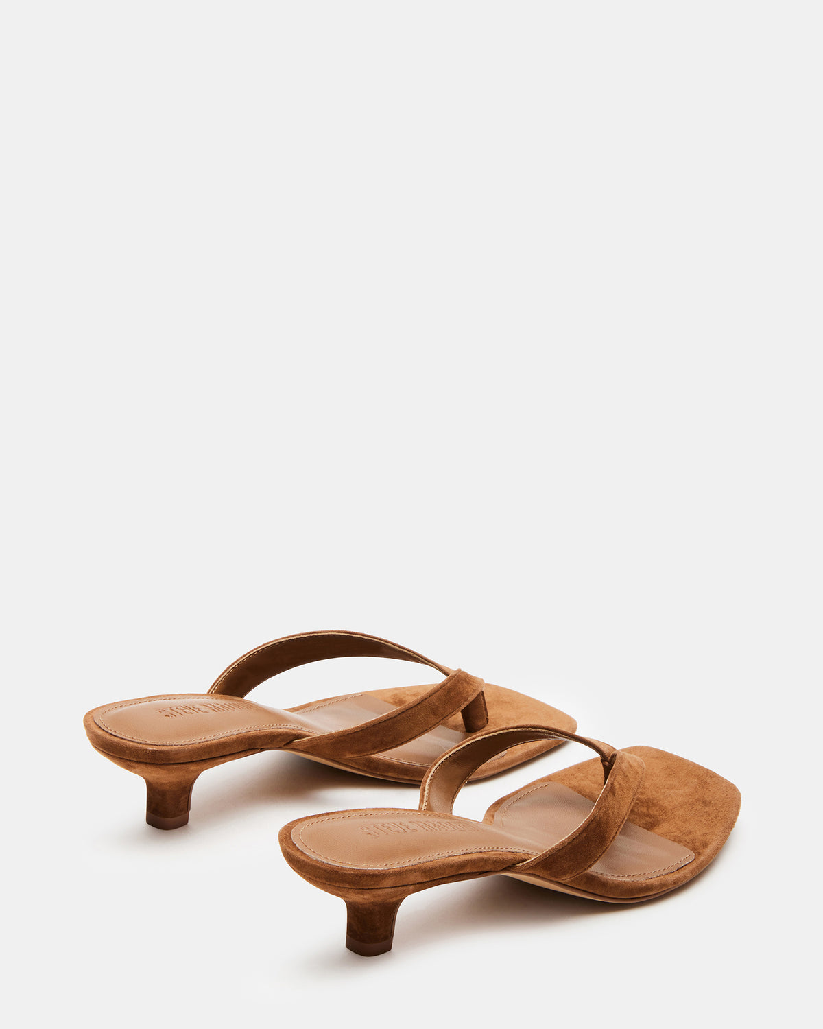 TRACIE Chestnut Suede Thong Strap Women's Kitten Heel