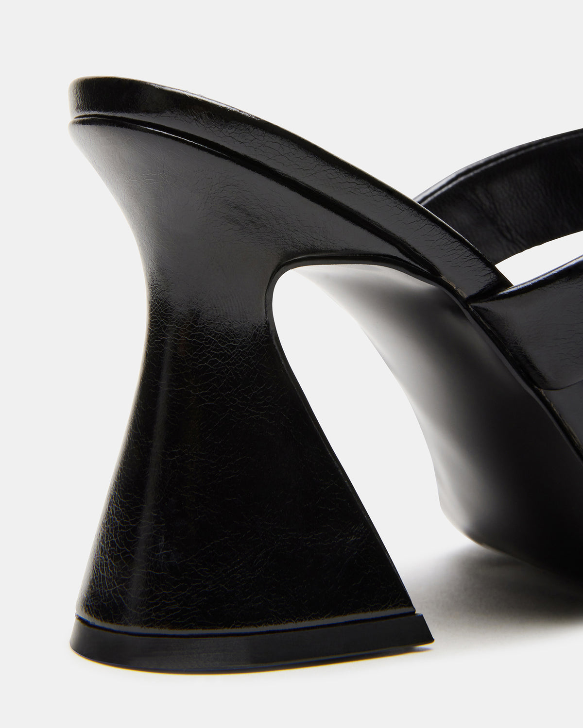 RENIE Black Women's Open Toe Mule Heel