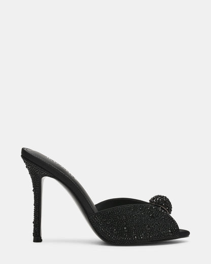 PRIYA Black Rhinestones Mule Women's Heel