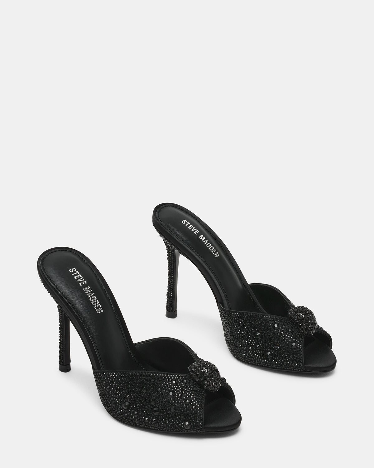PRIYA Black Rhinestones Mule Women's Heel