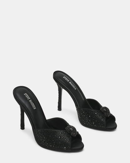 PRIYA Black Rhinestones Mule Women's Heel