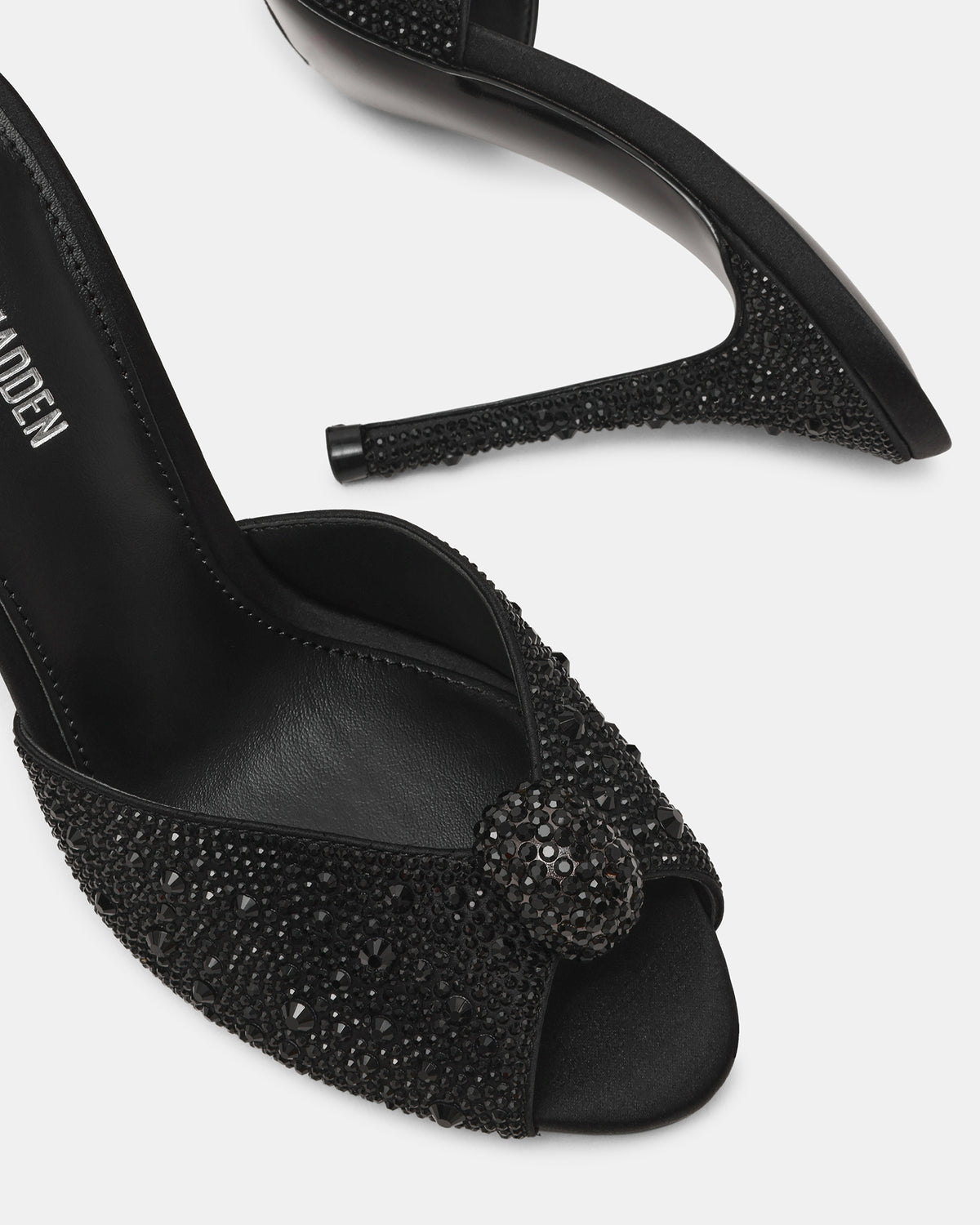 PRIYA Black Rhinestones Mule Women's Heel