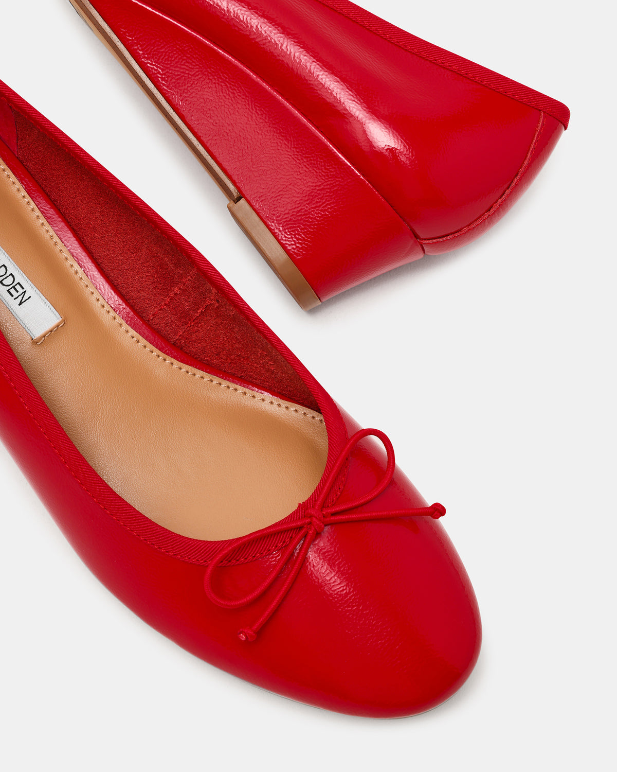 KLUTZY Red Patent Ballet Wedge Bow Round-Toe Women's Heel