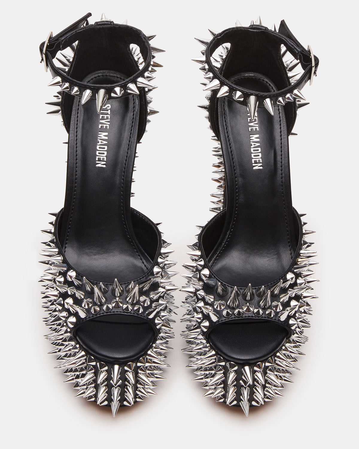 PUNK Black Platform Moto Block Heel Women's Heel