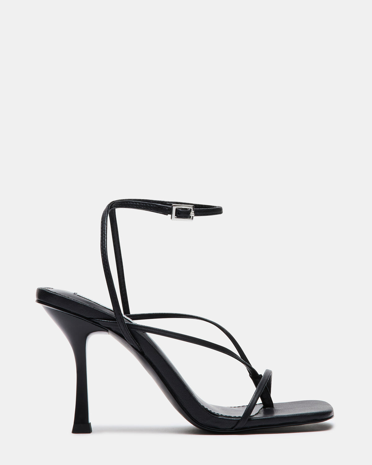 ANNIE Black Women's Strappy Square Toe Heel