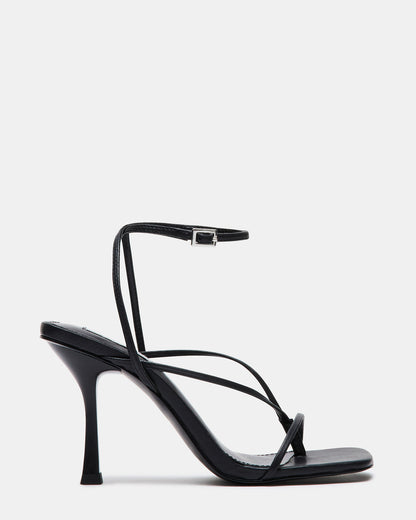 ANNIE Black Women's Strappy Square Toe Heel