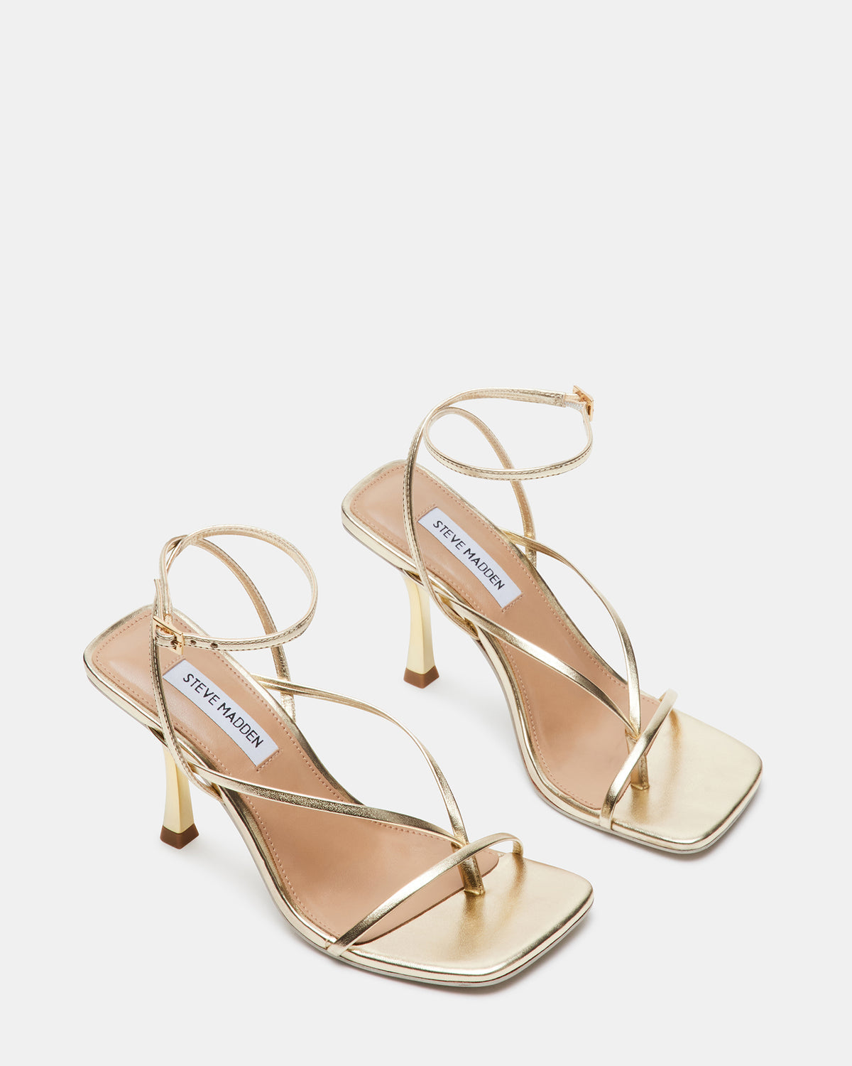 ANNIE Champagne Women's Strappy Square Toe Heel