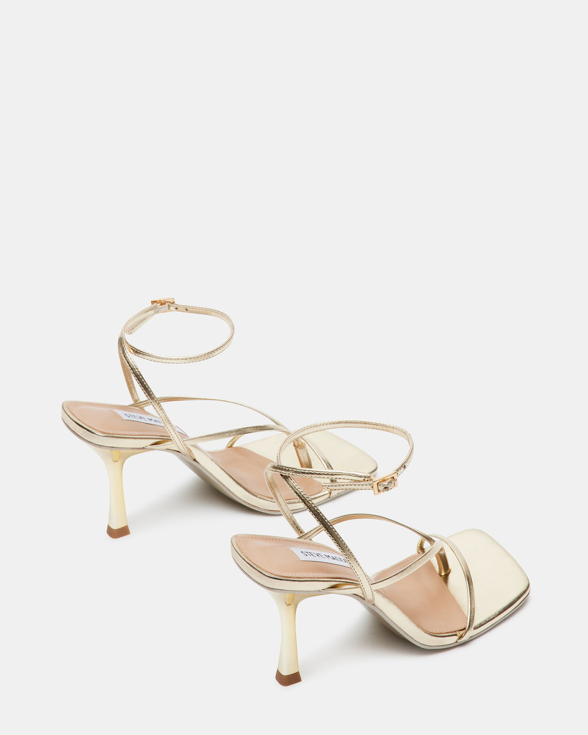 ANNIE Champagne Women's Strappy Square Toe Heel
