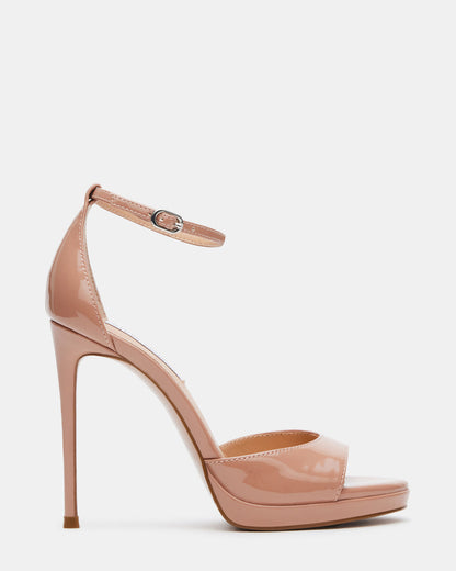 WILEY Blush Patent Women's Open Toe Stiletto Heel