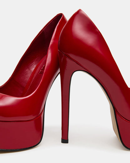 IVES Red Box Platform Square-Toe Stiletto Women's Heel