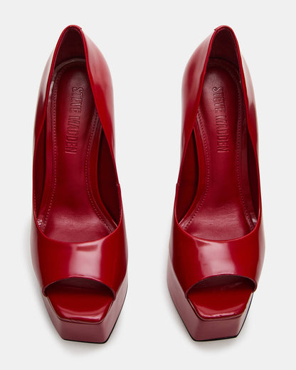 IVES Red Box Platform Square-Toe Stiletto Women's Heel
