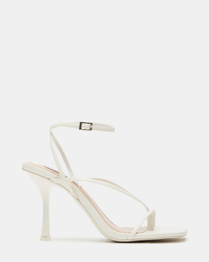 ANNIE White Women's Strappy Square Toe Heel
