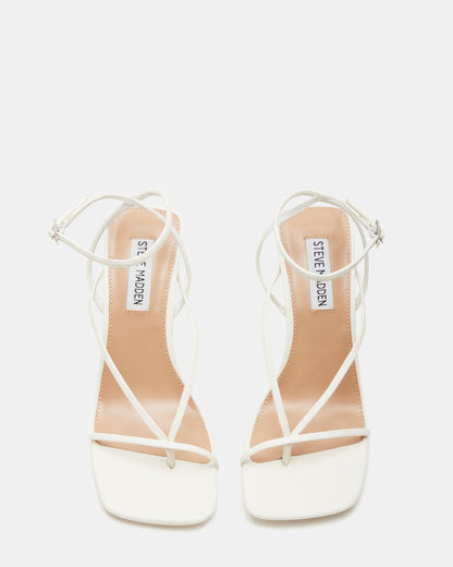 ANNIE White Women's Strappy Square Toe Heel