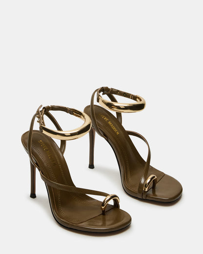TIA Olive Open-Toe Stiletto Women's Heel