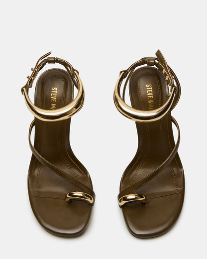 TIA Olive Open-Toe Stiletto Women's Heel