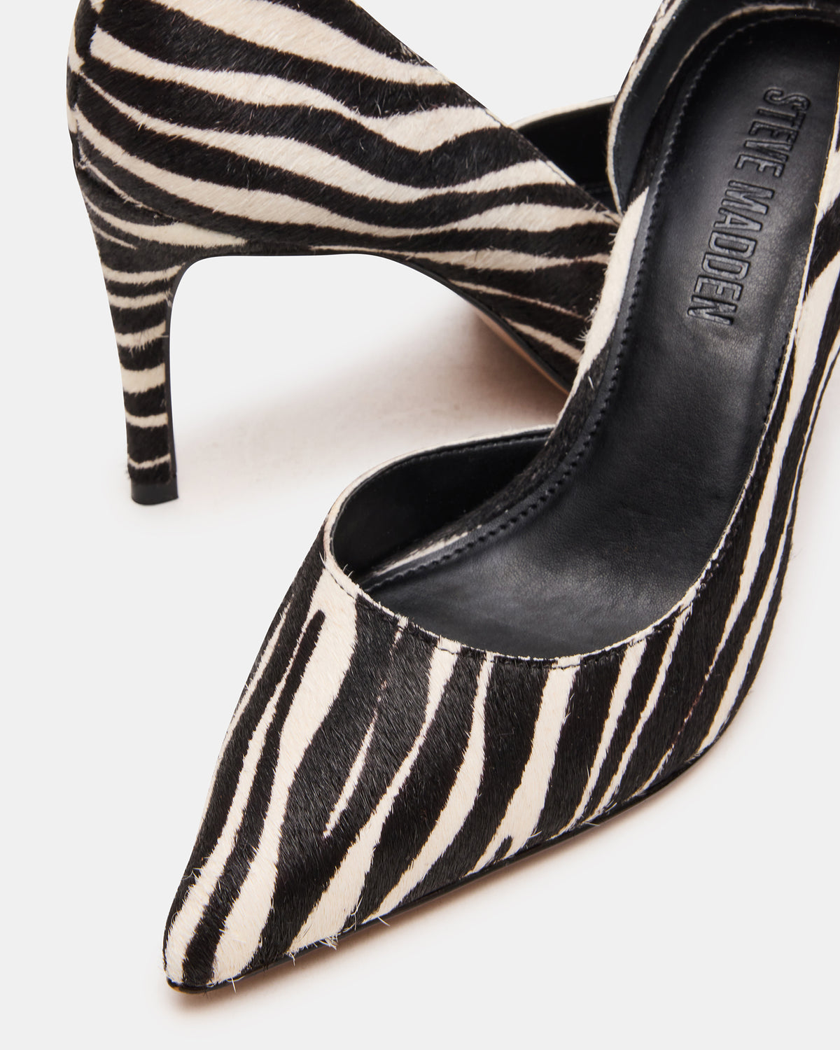 NULA Zebra Pointed-Toe Stiletto Pump Women's Heel