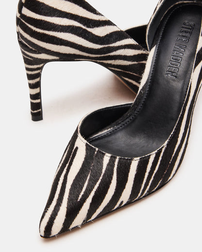 NULA Zebra Pointed-Toe Stiletto Pump Women's Heel