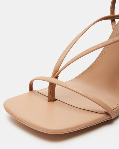 ANNIE Natural Women's Strappy Square Toe Heel