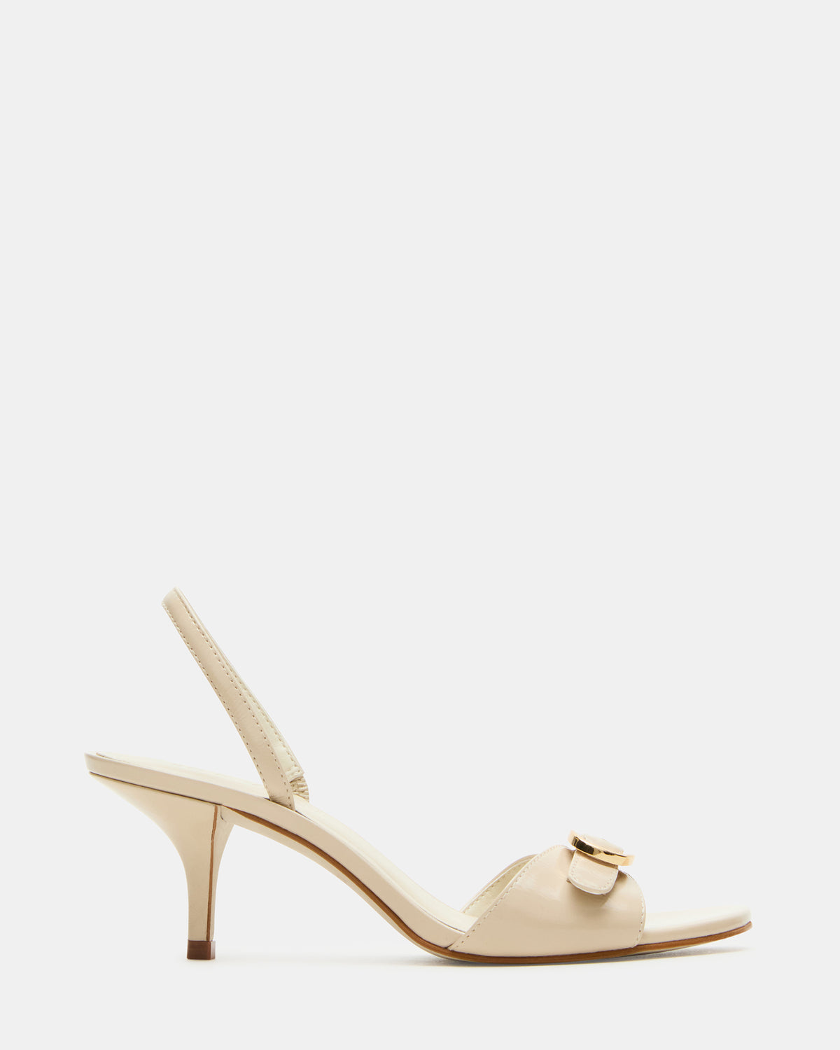 HENRIETTA Bone Leather Slingback Square-Toe Women's Heel