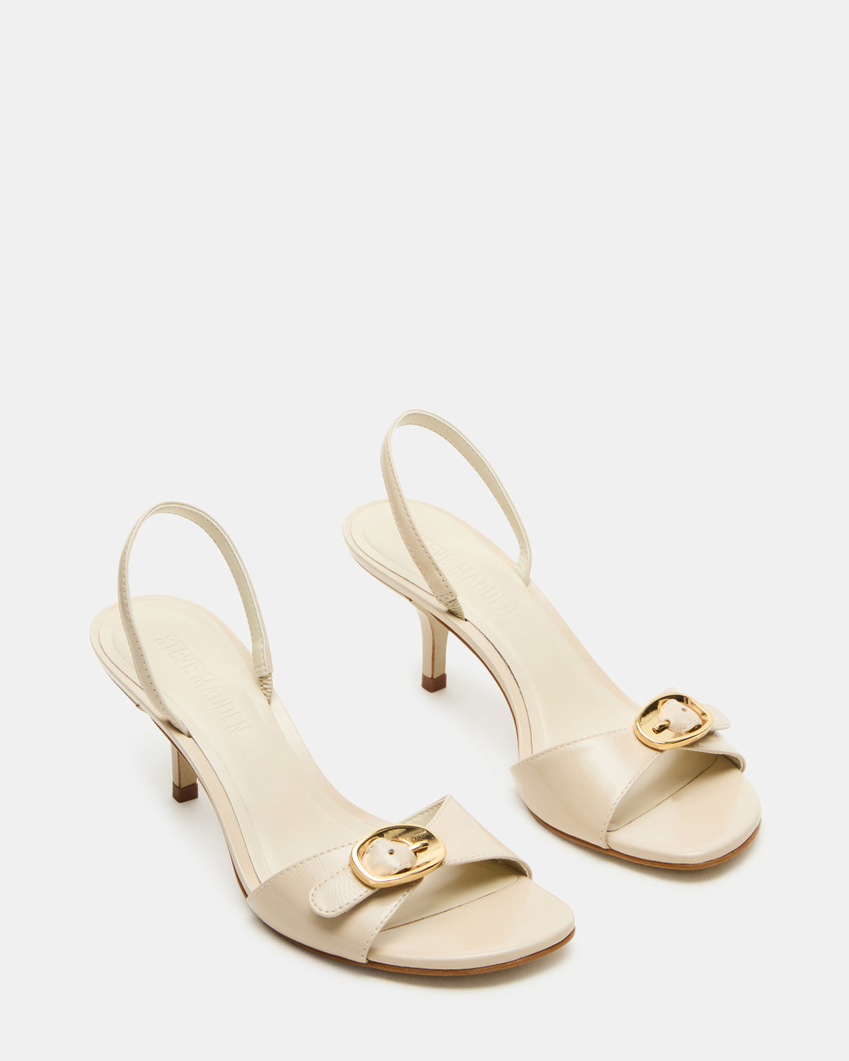 HENRIETTA Bone Leather Slingback Square-Toe Women's Heel