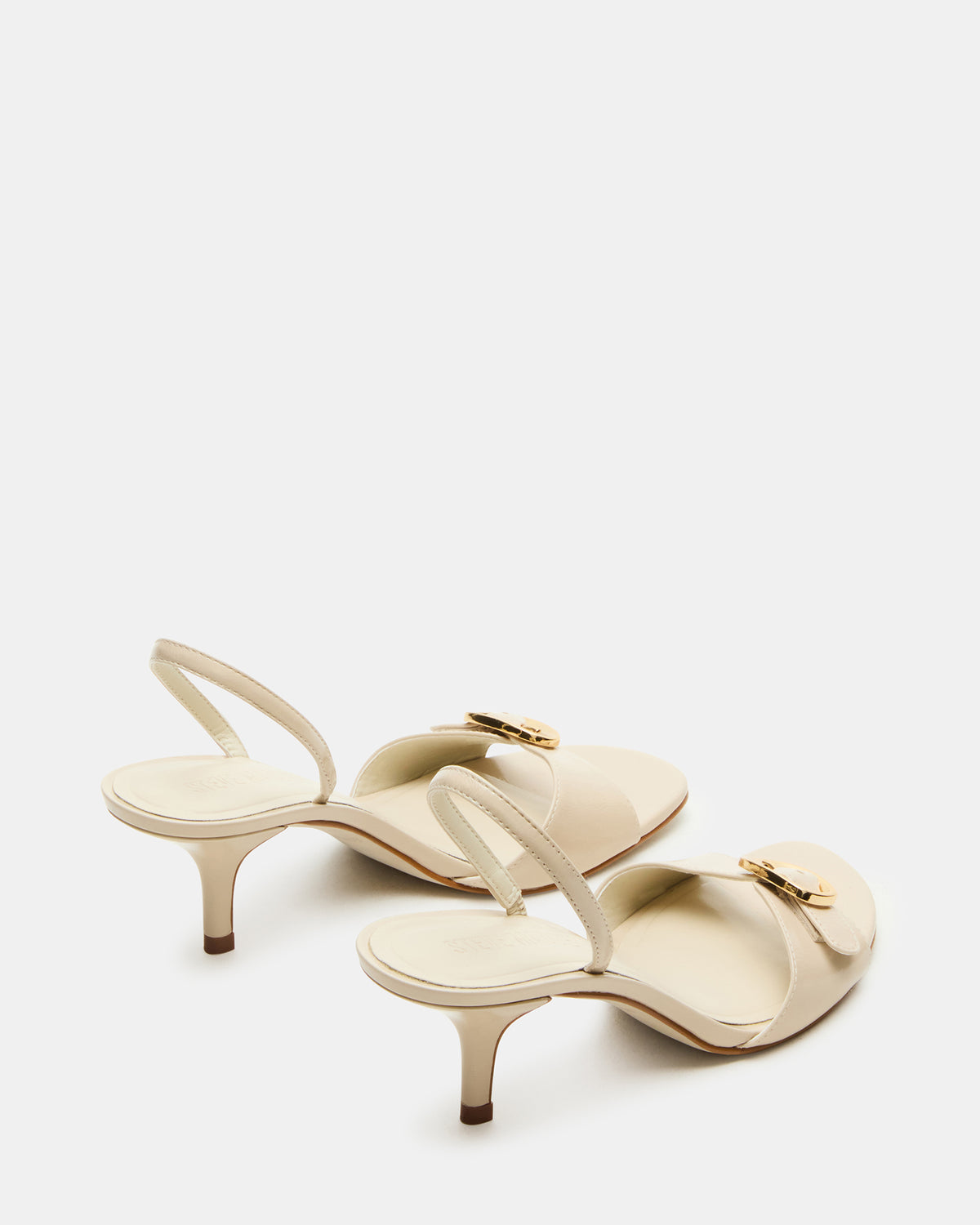 HENRIETTA Bone Leather Slingback Square-Toe Women's Heel