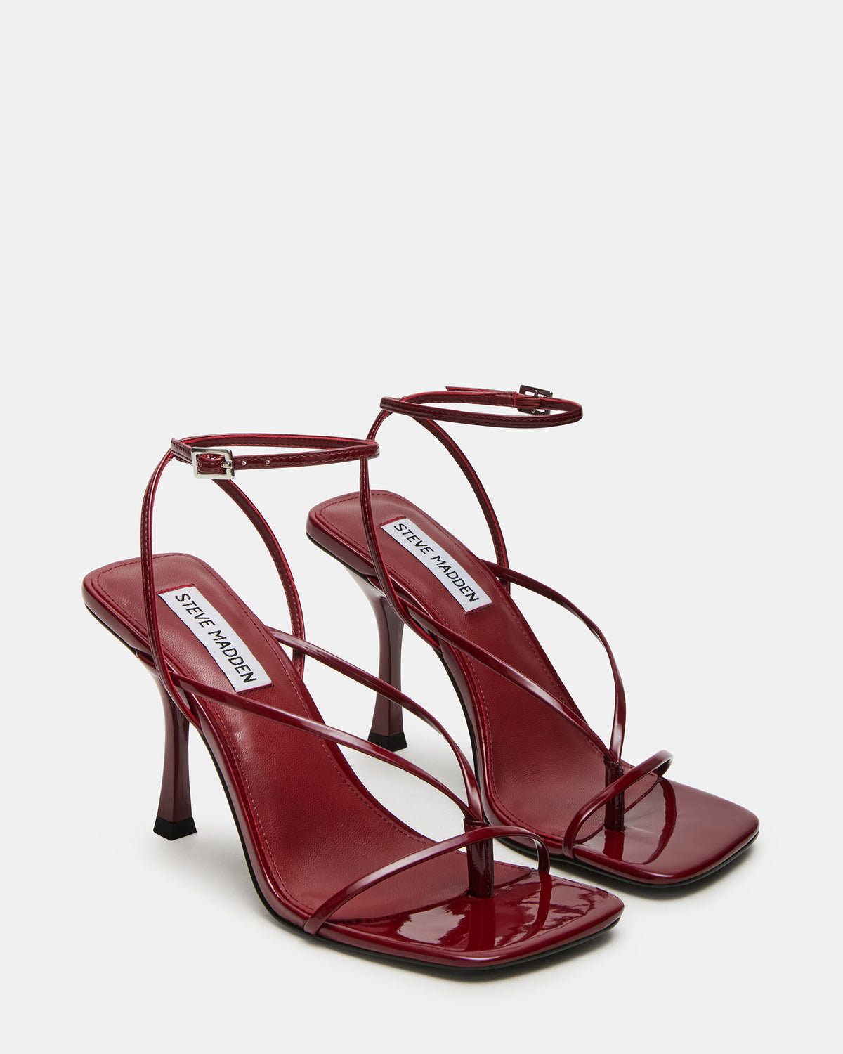 ANNIE Wine Women's Strappy Square Toe Heel
