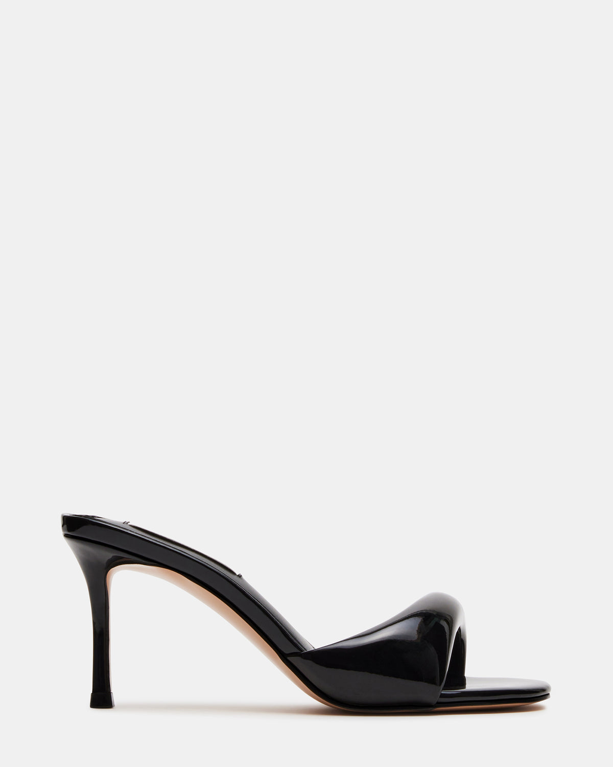 KIERAN Black Patent Mule Heel | Women's Heels
