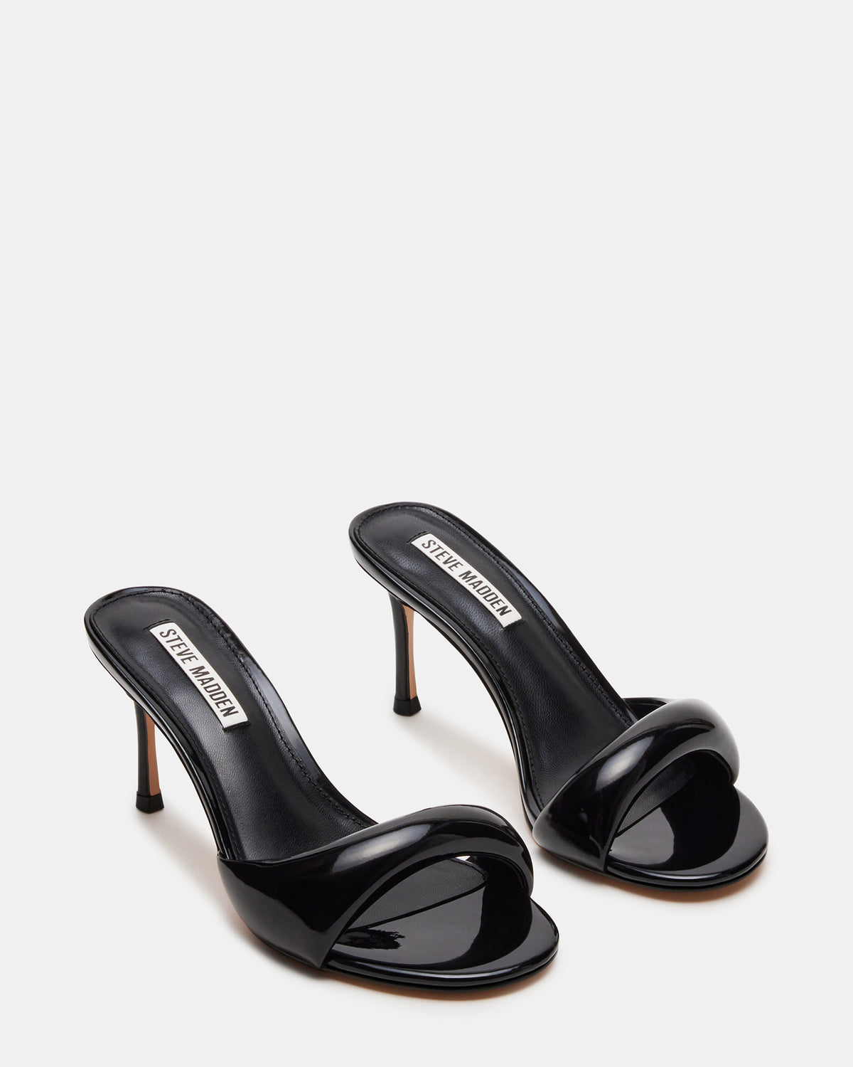 KIERAN Black Patent Mule Heel | Women's Heels