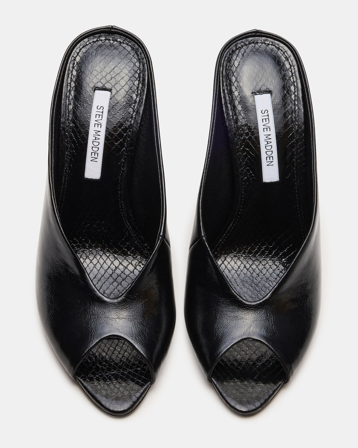 AGAZE Black Peep-Toe Stiletto Women's Heel