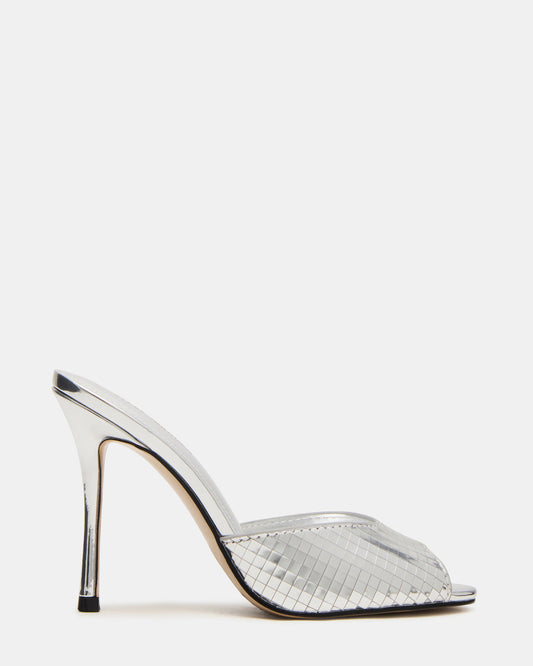 PRIYA Silver Disco Mule Women's Heel