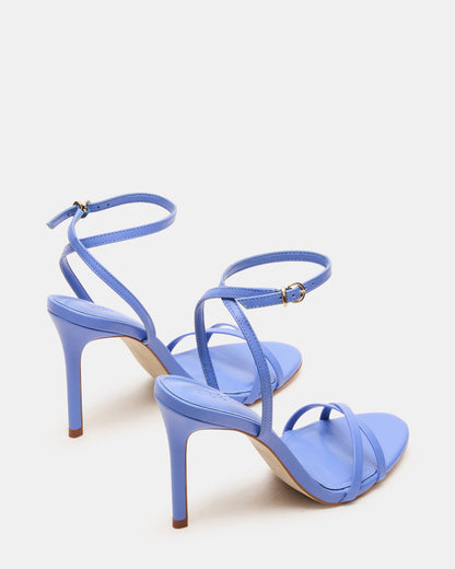 JYPSEY Blue Leather Strappy Stiletto Women's Heel