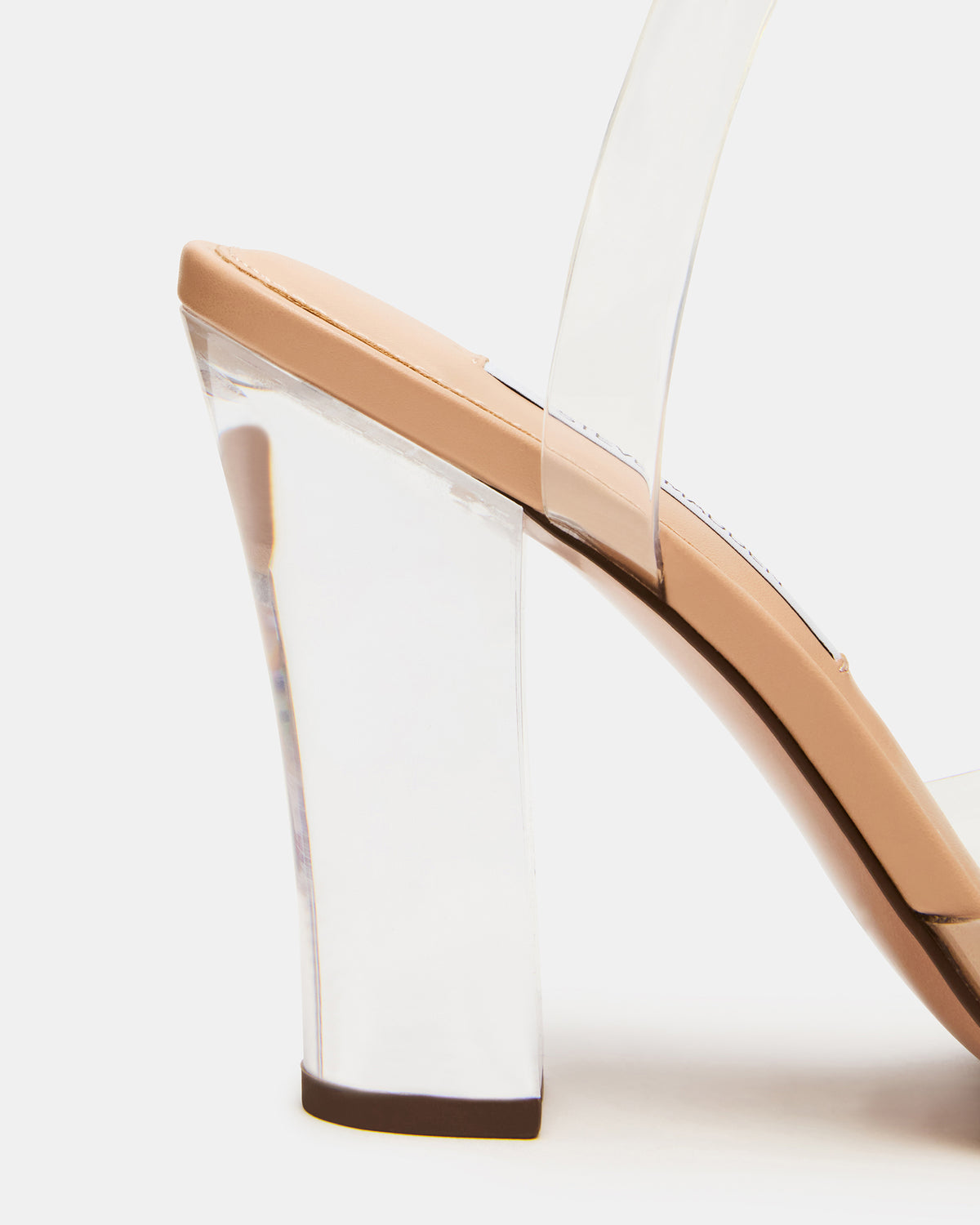 WHISTLE Clear Square-Toe Block Heel Women's Heel