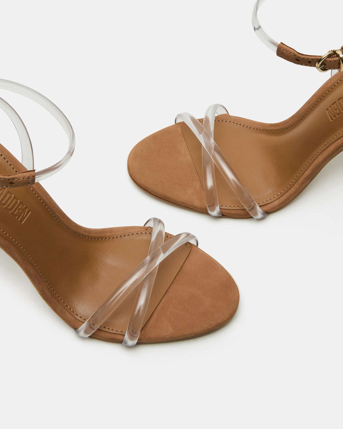 JYPSEY Clear Strappy Stiletto Women's Heel