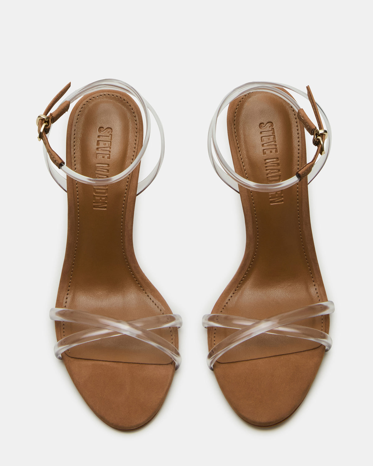 JYPSEY Clear Strappy Stiletto Women's Heel