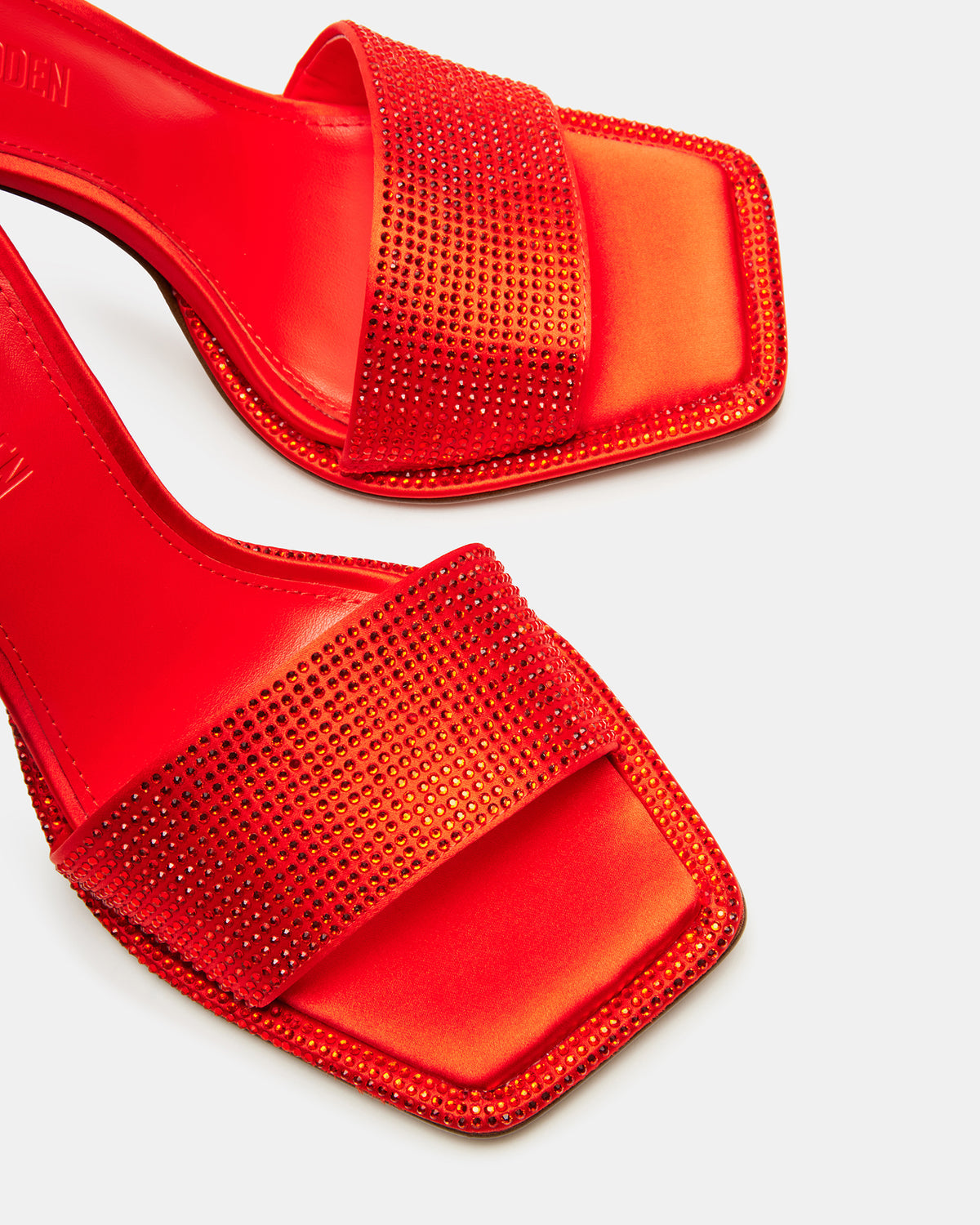 YARA Orange Women's Square-Toe Mule Heel