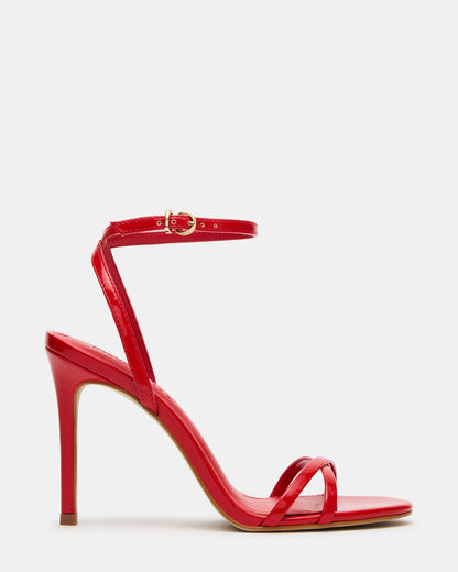 JYPSEY Red Patent Strappy Stiletto Women's Heel