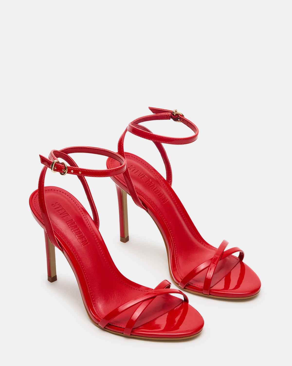 JYPSEY Red Patent Strappy Stiletto Women's Heel
