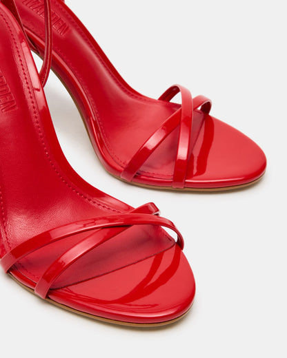 JYPSEY Red Patent Strappy Stiletto Women's Heel
