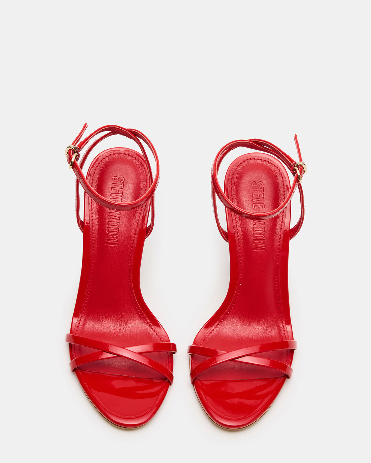 JYPSEY Red Patent Strappy Stiletto Women's Heel