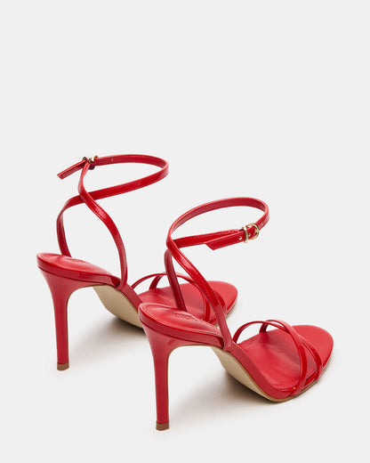 JYPSEY Red Patent Strappy Stiletto Women's Heel