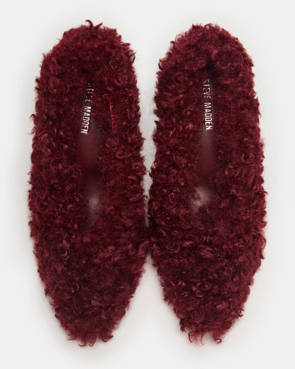 ACHILLES Red Pointed-Toe Faux Fur Stiletto Women's Heel