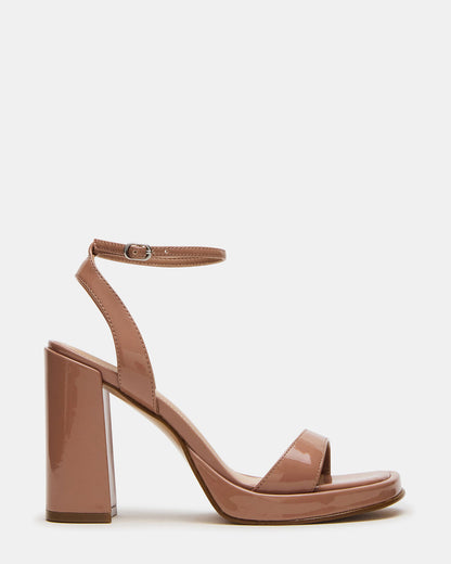 SULLIVAN Blush Patent Square-Toe Strappy Heel | Women's Heels