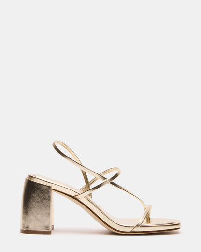 DIORA Gold Women's Strappy Square-Toe Heel