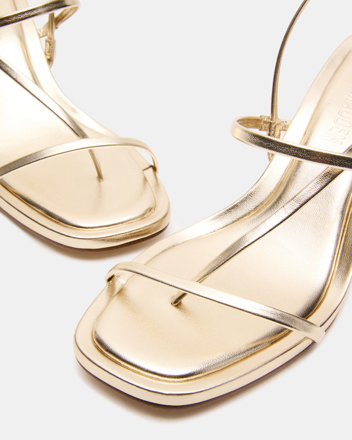 DIORA Gold Women's Strappy Square-Toe Heel