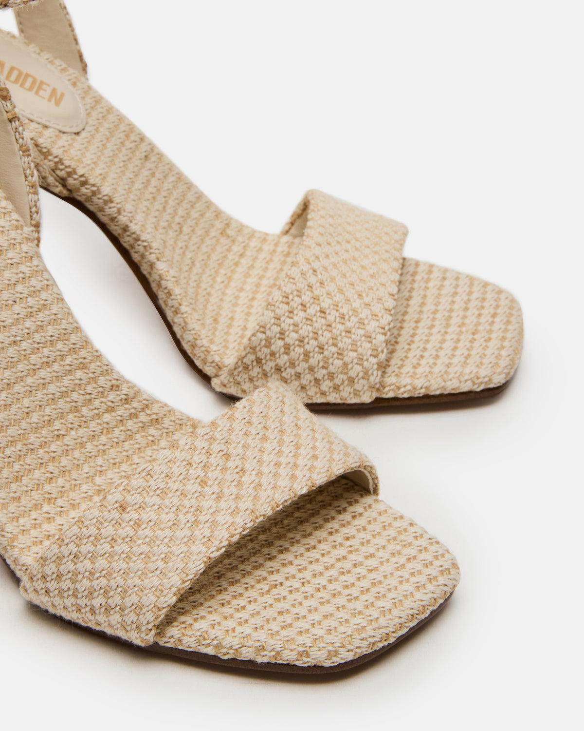 MESSA Raffia Women's Square-Toe Block Heel